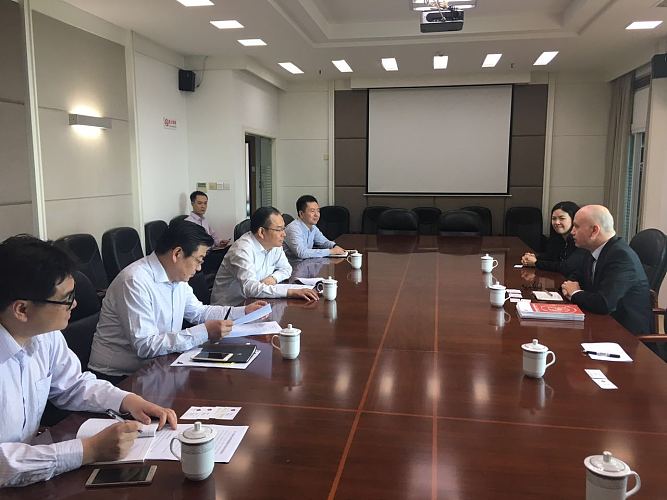Meeting with Mr. Xie Zhicheng, Directer General of Jiangsu Economic and Information Technology Commission